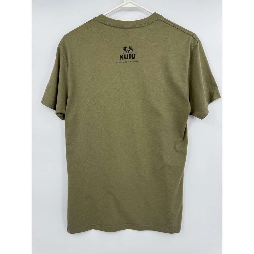 KUIU Ultralight Hunting Mens Small Olive Green Camo Ram Skull Graphic T-Shirt - Picture 5 of 7